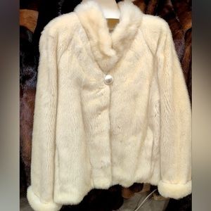 Cream color Mink fur jacket